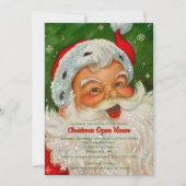 ヴィンテージレトロサンタクロースクリスマス招待状 招待状 (正面)