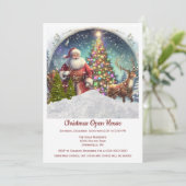 ヴィンテージレトロサンタクロースクリスマス招待状 招待状 (スタンド正面)