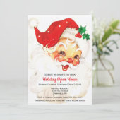 ヴィンテージレトロサンタクロースクリスマス 招待状 (スタンド正面)