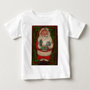 ヴィンテージレトロサンタクロース ベビーTシャツ
