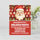 ヴィンテージレトロサンタクロース&ボーズクリスマスパーティー 招待状 (スタンド正面)