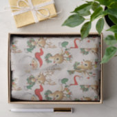 ヴィンテージレトロサンタディアデザインティッシュペーパー 薄葉紙 (ギフト)