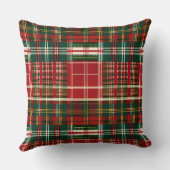 ヴィンテージレトロサンタ素朴プレイド クッション (裏面)