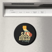 ヴィンテージレトロサンディエゴカリフォルニアUSAシティマップ マグネット (インサイチュ (食洗機))