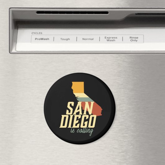ヴィンテージレトロサンディエゴカリフォルニアUSAシティマップ マグネット (インサイチュ (食洗機))