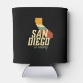 ヴィンテージレトロサンディエゴカリフォルニアUSAシティマップ 缶クーラー (裏面)