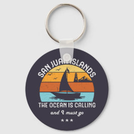 ヴィンテージレトロサンファンアイランズセーリング キーホルダー