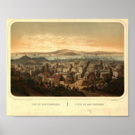 ヴィンテージレトロサンフランシスコの地図 ポスター