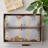 ヴィンテージレトロサーカスバースデーパーティーカスタムアンティーク 薄葉紙 (ギフト)