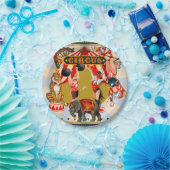 ヴィンテージレトロサーカスバースデーパーティー ペーパープレート (パーティー)