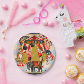 ヴィンテージレトロサーカスバースデーパーティー ペーパープレート (パーティー)