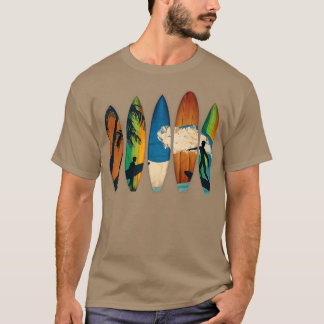 ヴィンテージレトロサーフィンサーフィン Tシャツ