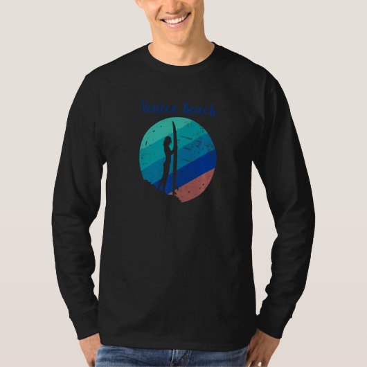 ヴィンテージレトロサーフィンヴェニスビーチ Tシャツ (正面)