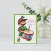 ヴィンテージレトロシャムロックソルジャーセントパトリックの日 ポストカード (スタンド正面)