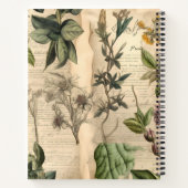 ヴィンテージレトロシャンパンカラーフローラレシピブック ノートブック (裏面)