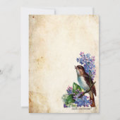 ヴィンテージレトロシークレットガーデンティーカスタムパーティー 招待状 (裏面)