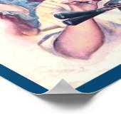 ヴィンテージレトロシート音楽カバーが泡立つ ポスター (角)