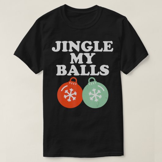 ヴィンテージレトロジングル私のボールクリスマスクリスマス穴 Tシャツ (デザイン正面)