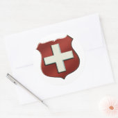 ヴィンテージレトロスイスの人々のためのシールド ラウンドシール (封筒)