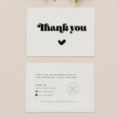 ヴィンテージレトロスクリプトありがとうパッケージ挿入カード 名刺