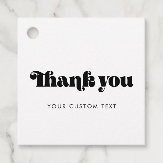 ヴィンテージレトロスクリプトありがとう フェイバータグ (正面)