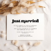 ヴィンテージレトロスクリプトたった今結婚しましたの発表 招待状