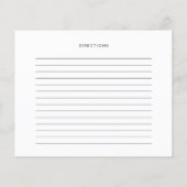 ヴィンテージレトロスクリプトブライダルシャワーレシピカード (裏面)