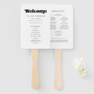 ヴィンテージレトロスクリプトプログラム&ウェディングパーティー ハンドファン