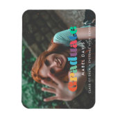 ヴィンテージレトロスクリプト写真の卒業 マグネット (縦)