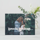 ヴィンテージレトロスクリプト愛は患者結婚の 案内状 (スタンド正面)