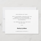 ヴィンテージレトロスクリプト愛は患者結婚の 案内状 (裏面)