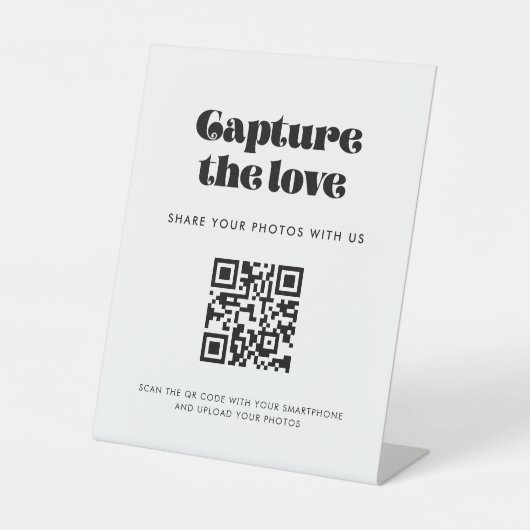 ヴィンテージレトロスクリプト愛をキャプチャ 台座サイン (正面)