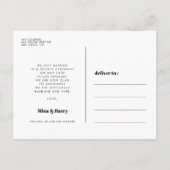 ヴィンテージレトロスクリプト我々は逃げた写真 ポストカード (裏面)