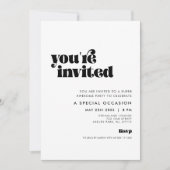 ヴィンテージレトロスクリプト招待されました 招待状 (正面)