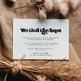 ヴィンテージレトロスクリプト私たちは結び目カード 招待状