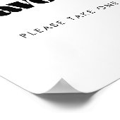 ヴィンテージレトロスクリプト結婚式の引き出物の署名 ポスター (角)