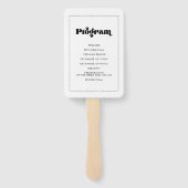 ヴィンテージレトロスクリプト結婚式 ハンドファン (裏面)