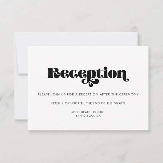 ヴィンテージレトロスクリプト結婚披露宴 招待状 (正面)