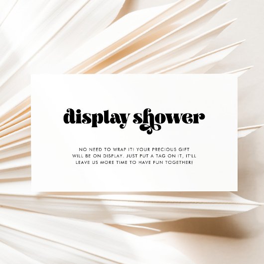 ヴィンテージレトロスクリプト表示シャワーカード エンクロージャーカード