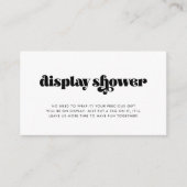 ヴィンテージレトロスクリプト表示シャワーカード エンクロージャーカード (正面)