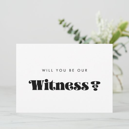 ヴィンテージレトロスクリプト証人提案カード 招待状 (スタンド正面)