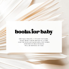 ヴィンテージレトロスクリプト赤ちゃんシャワーブックリクエストカード エンクロージャーカード