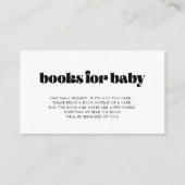 ヴィンテージレトロスクリプト赤ちゃんシャワーブックリクエストカード エンクロージャーカード (正面)