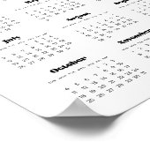 ヴィンテージレトロスクリプト2023カレンダー ポスター (角)