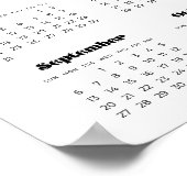 ヴィンテージレトロスクリプト2025フォトカレンダー ポスター (角)