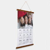 ヴィンテージレトロスクリプト2025フォトカレンダー 吊り下げ型タペストリー (傾斜あり)