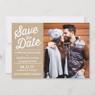 ヴィンテージレトロスクリプト  セーブ・ザ・デート案内 招待状