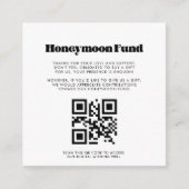 ヴィンテージレトロスクリプトhoneymoon fund QRコード エンクロージャーカード (正面)