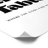 ヴィンテージレトロスクリプトKidsテーブルの署名 ポスター (角)