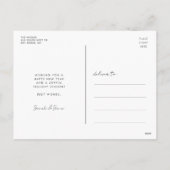 ヴィンテージレトロスクリプトPeace out 2023年新年の写真 シーズンポストカード (裏面)